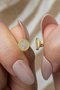 Heliophilia Silver Pendientes de Plata de Ley 925 con Recubrimiento de Oro y Circón
